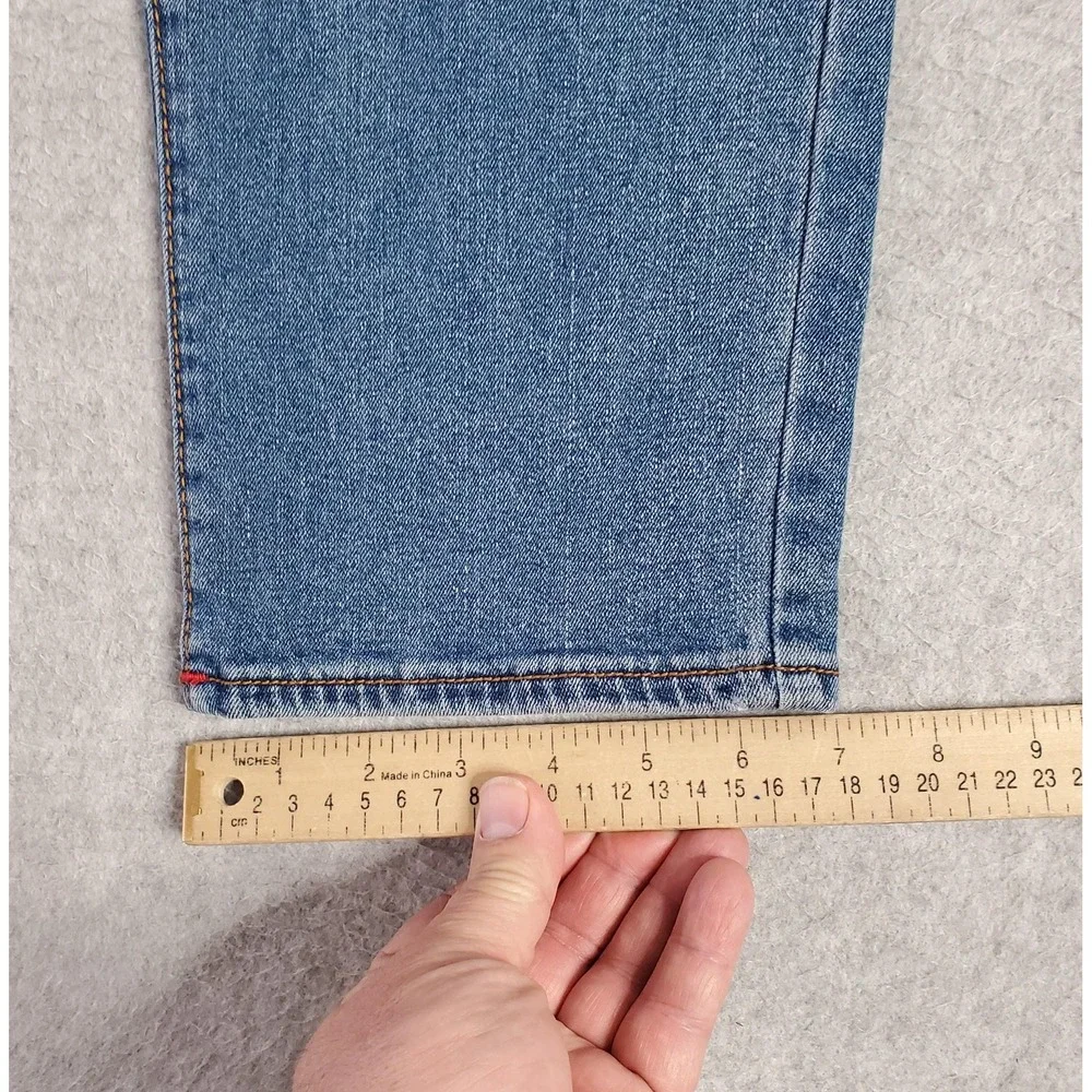 True Religion Rocco Jeans Mens 40x32 Blue Relaxed Skinny Moto Stretch Denim
